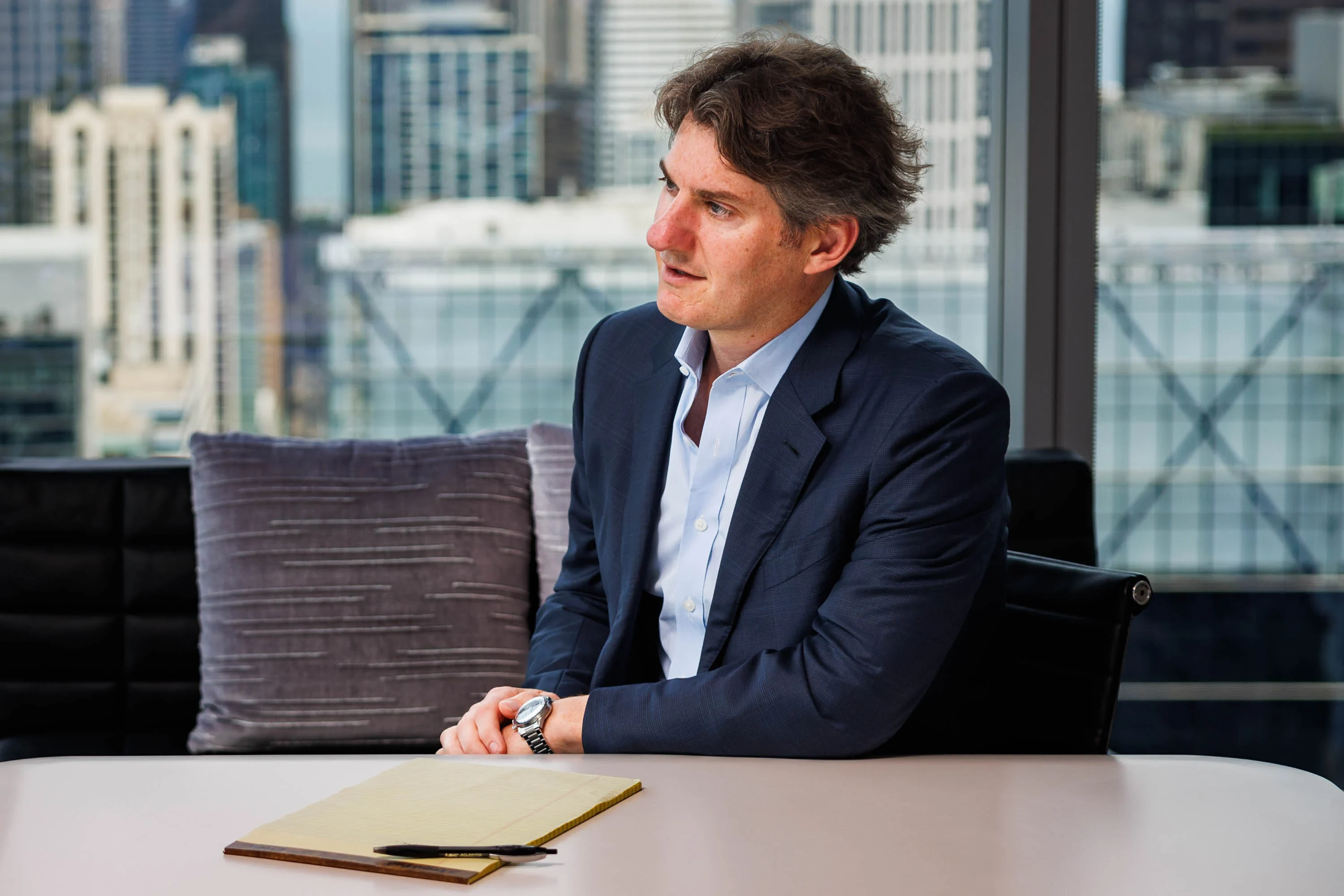 A lawyer in the office.